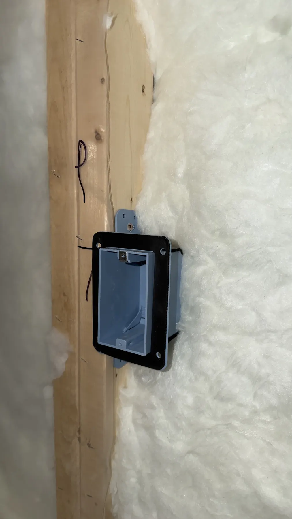 Electrical box set in the wall