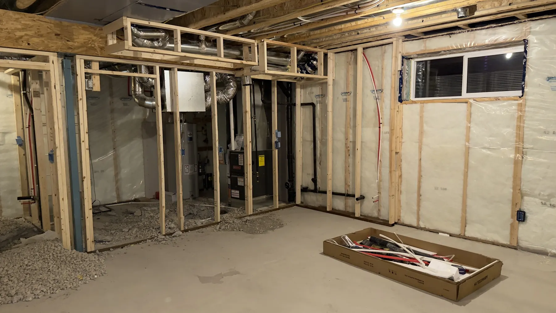 Framing with electrical rough in