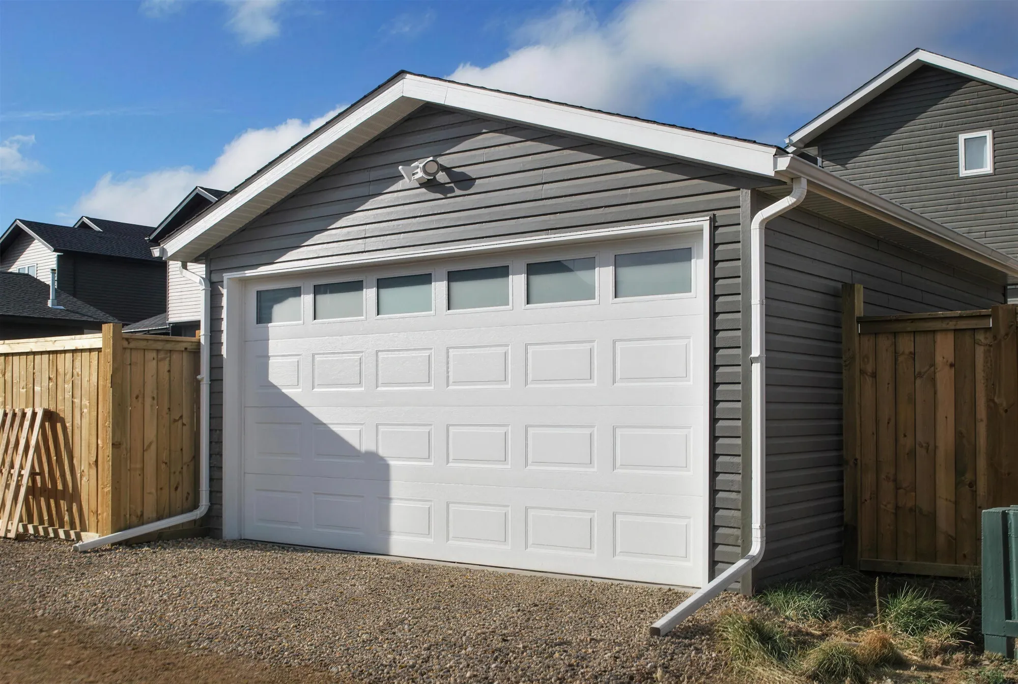 Finished double detached garage in Calgary